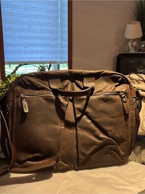 Men's Leather Laptop Briefcase - Brown very good Condition
